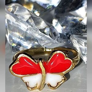 Super cute girls jeweled adjustable ring